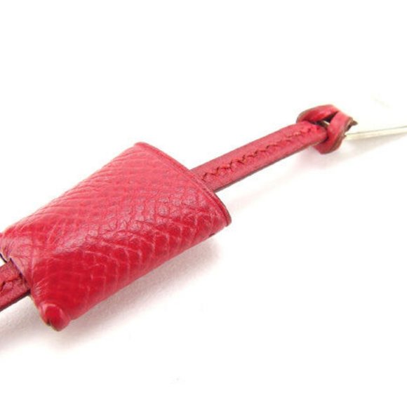 Hermes Mini Crochette Red Silver Woman Authentic Used - Picture 2 of 5